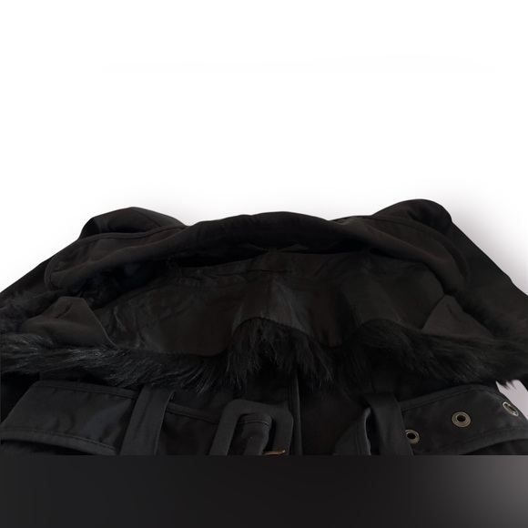 Banana Republic Black Jacket Coat with Faux Fur Detachable Collar - Picture 13 of 16